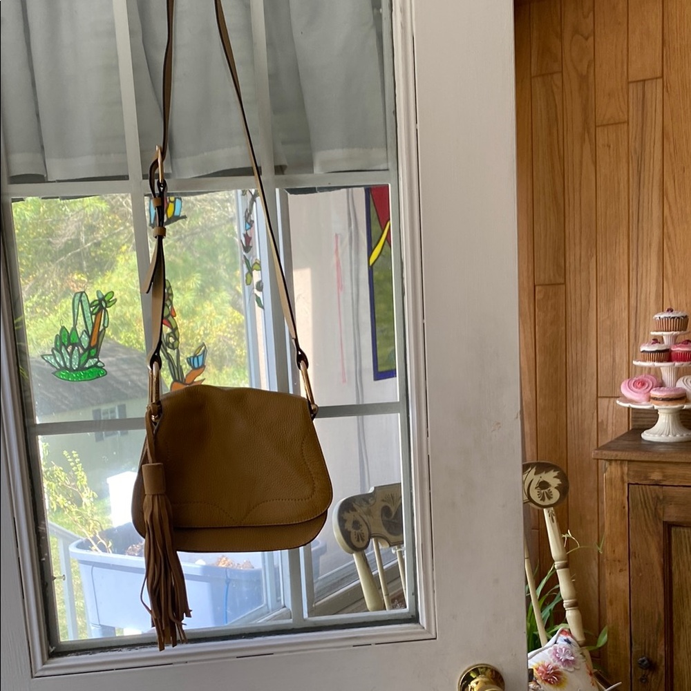 Vince Camuto Brown Leather Crossbody Bag